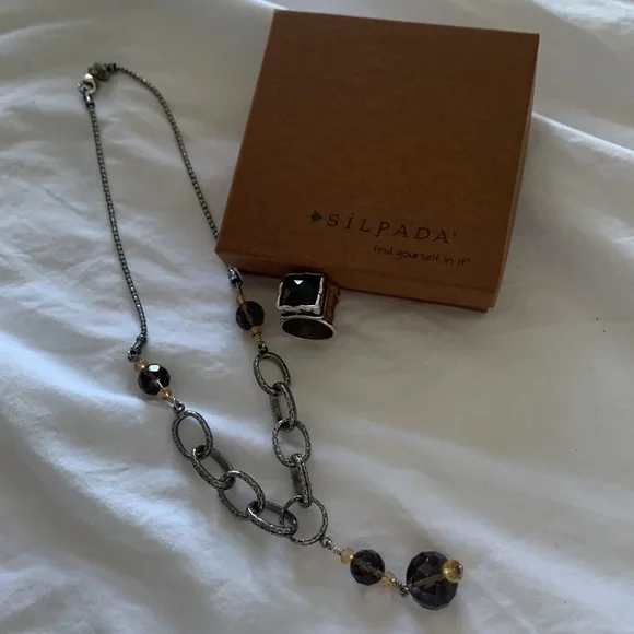 Silpada necklace and matching ring - Picture 3 of 9